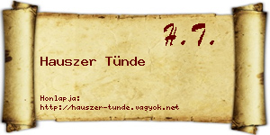 Hauszer Tünde névjegykártya